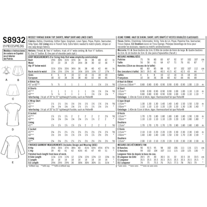 Simplicity S8932 sewing pattern envelope showing a vintage-style bikini