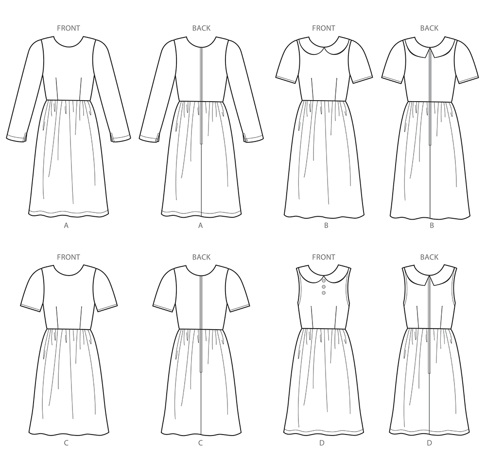 Simplicity S8946 sewing pattern envelope showing a baby doll dress