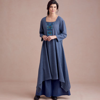 Simplicity S8960 sewing pattern envelope showing a boho dress and tunic