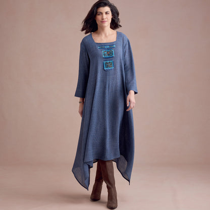 Simplicity S8960 sewing pattern envelope showing a boho dress and tunic