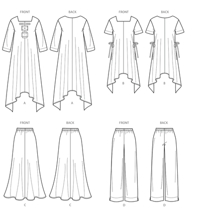Simplicity S8960 sewing pattern envelope showing a boho dress and tunic