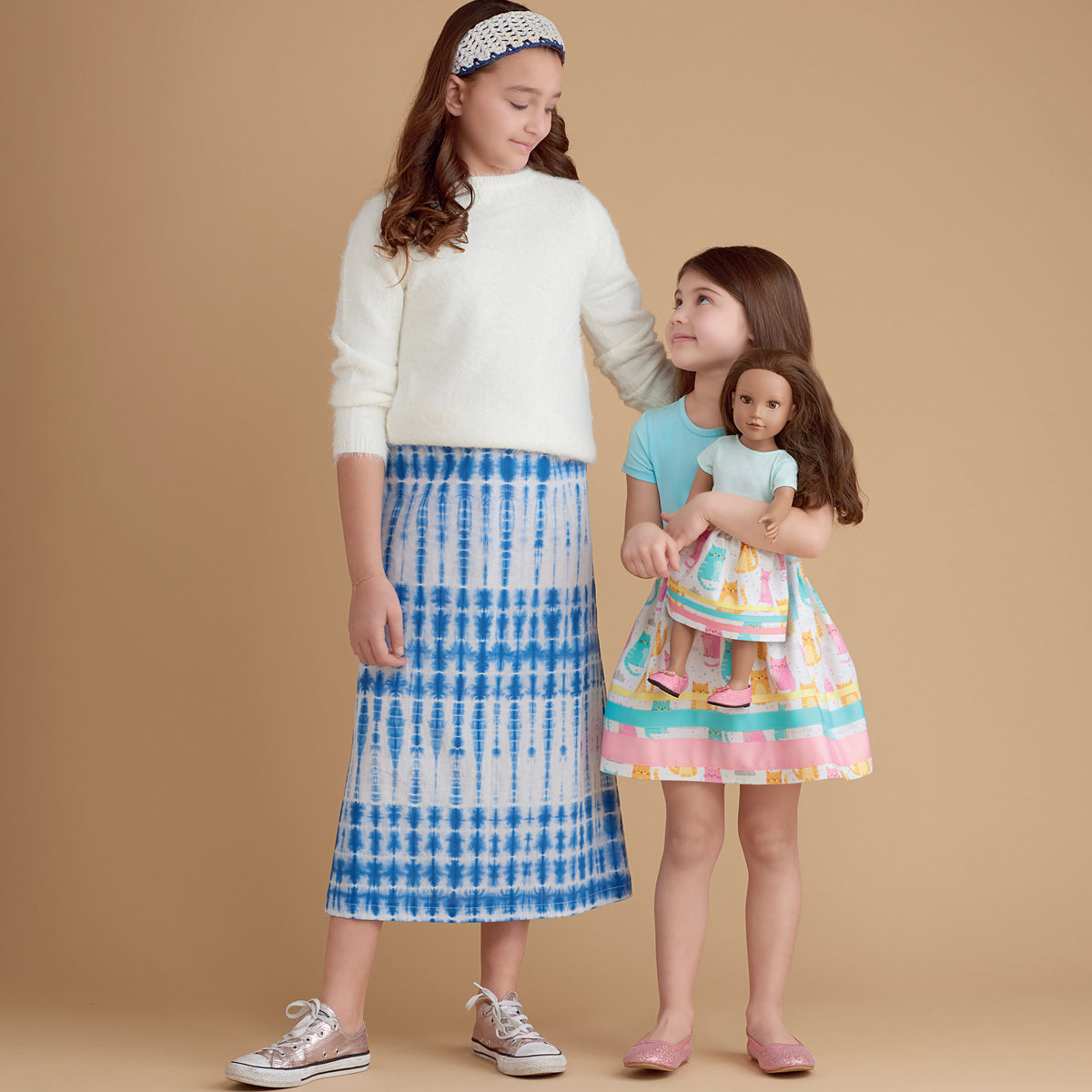 Simplicity S8961 sewing pattern envelope showing children's skirts