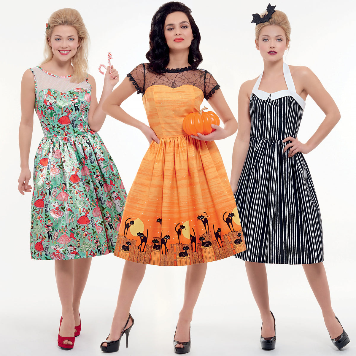 Simplicity S8979 sewing pattern envelope showing costume dresses