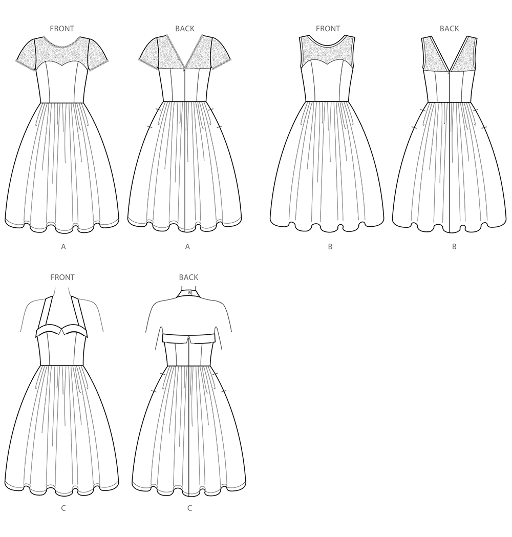 Simplicity S8979 sewing pattern envelope showing costume dresses