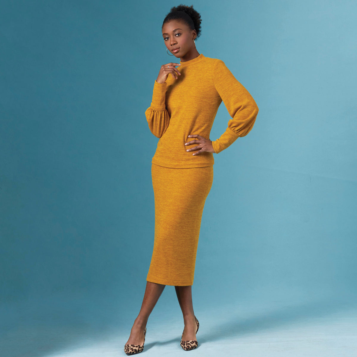 Simplicity S8982 sewing pattern envelope showing a dress and a two-piece top and skirt