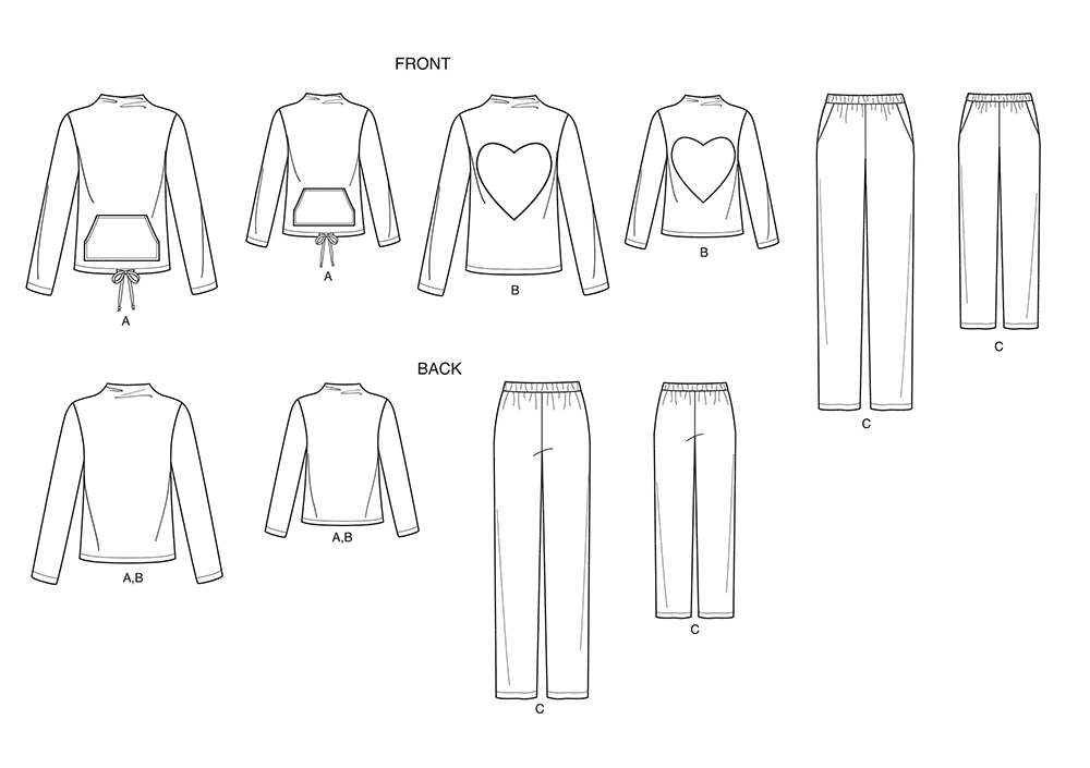 Simplicity S9019 sewing pattern envelope showing sleepwear