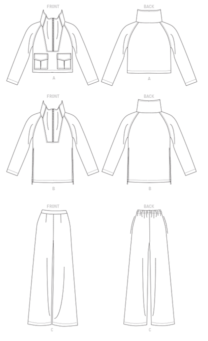 Vogue Patterns V1642 pattern envelope showing very loose-fitting top