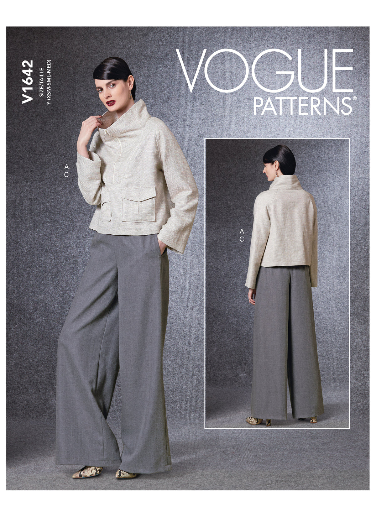 Vogue Patterns V1642 pattern envelope showing very loose-fitting top