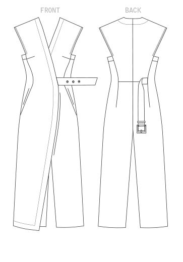 Vogue Patterns V1645 pattern envelope showing semi-fitted jumpsuit