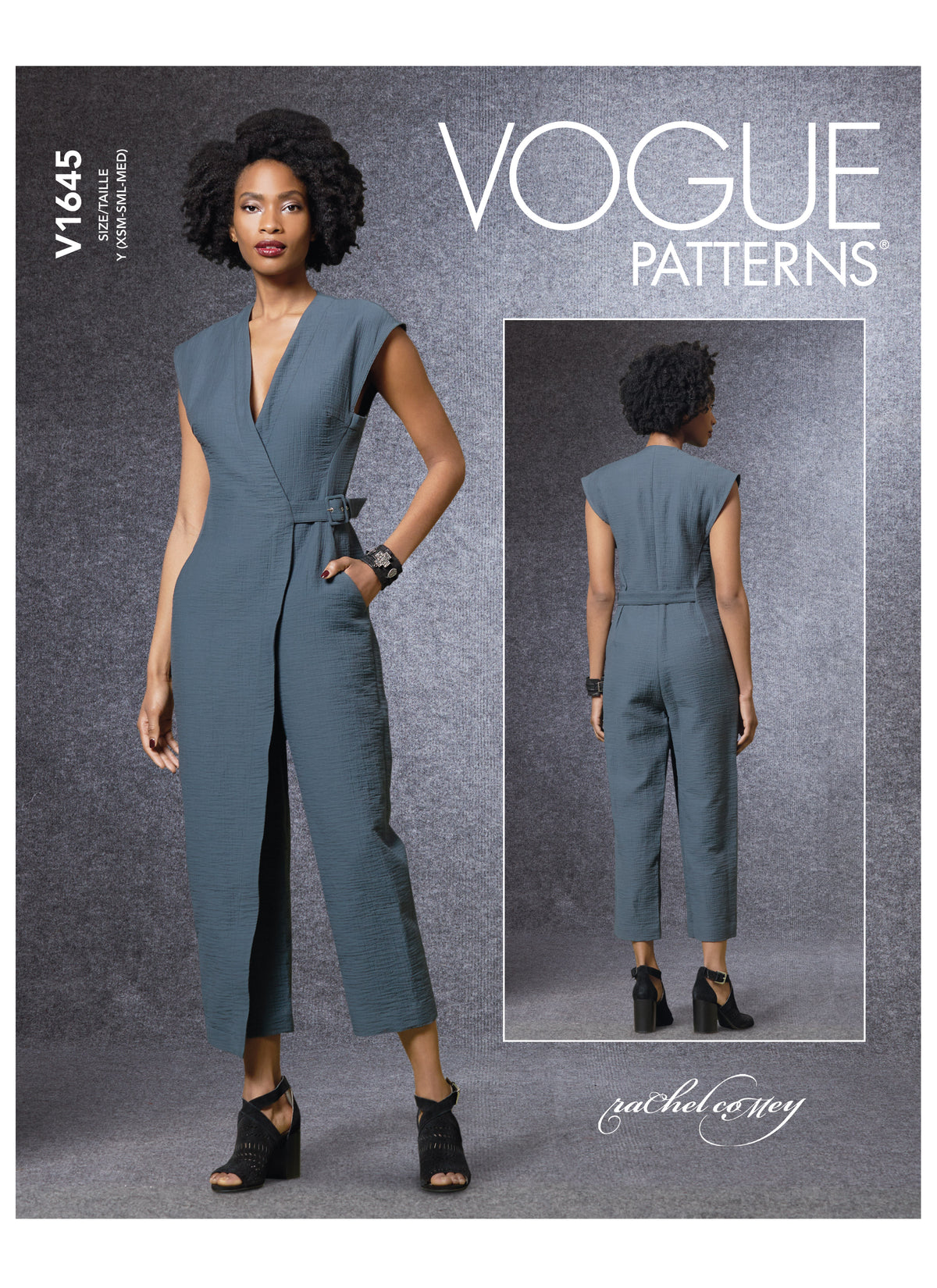 Vogue Patterns V1645 pattern envelope showing semi-fitted jumpsuit