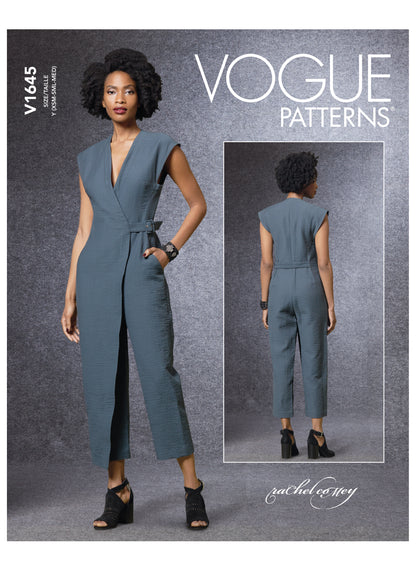 Vogue Patterns V1645 pattern envelope showing semi-fitted jumpsuit