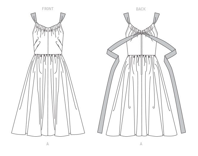 Vogue Patterns V1696 pattern envelope showing pullover, sleeveless dress
