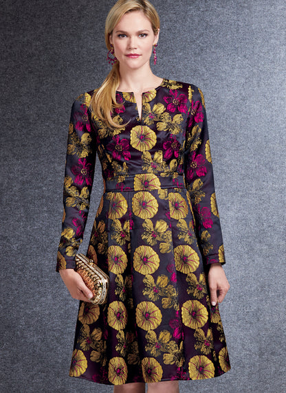 Vogue Patterns V1737 pattern envelope showing fitted, lined dress