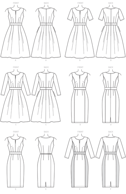 Vogue Patterns V1737 pattern envelope showing fitted, lined dress
