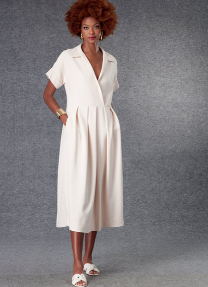 Vogue Patterns V1777 pattern envelope showing loose-fitting, partially lined pullover dress