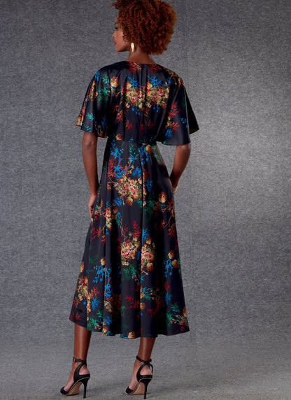 Vogue Patterns V1801 pattern envelope showing dress that is very loose-fitting at the bust