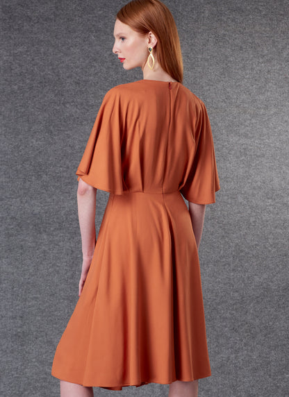 Vogue Patterns V1801 pattern envelope showing dress that is very loose-fitting at the bust