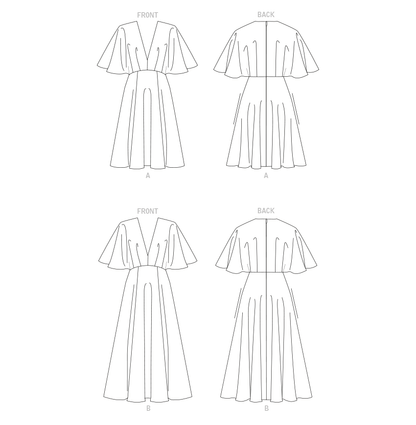 Vogue Patterns V1801 pattern envelope showing dress that is very loose-fitting at the bust