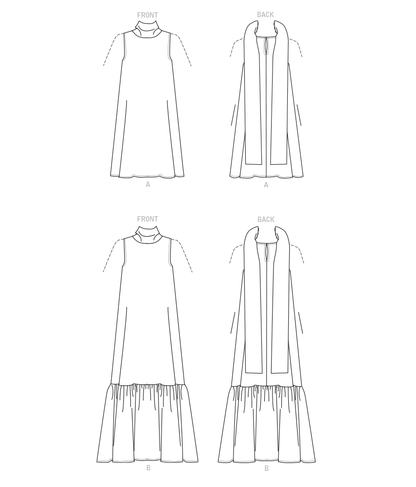 Vogue Patterns V1802 pattern envelope showing loose-fitting pullover dress