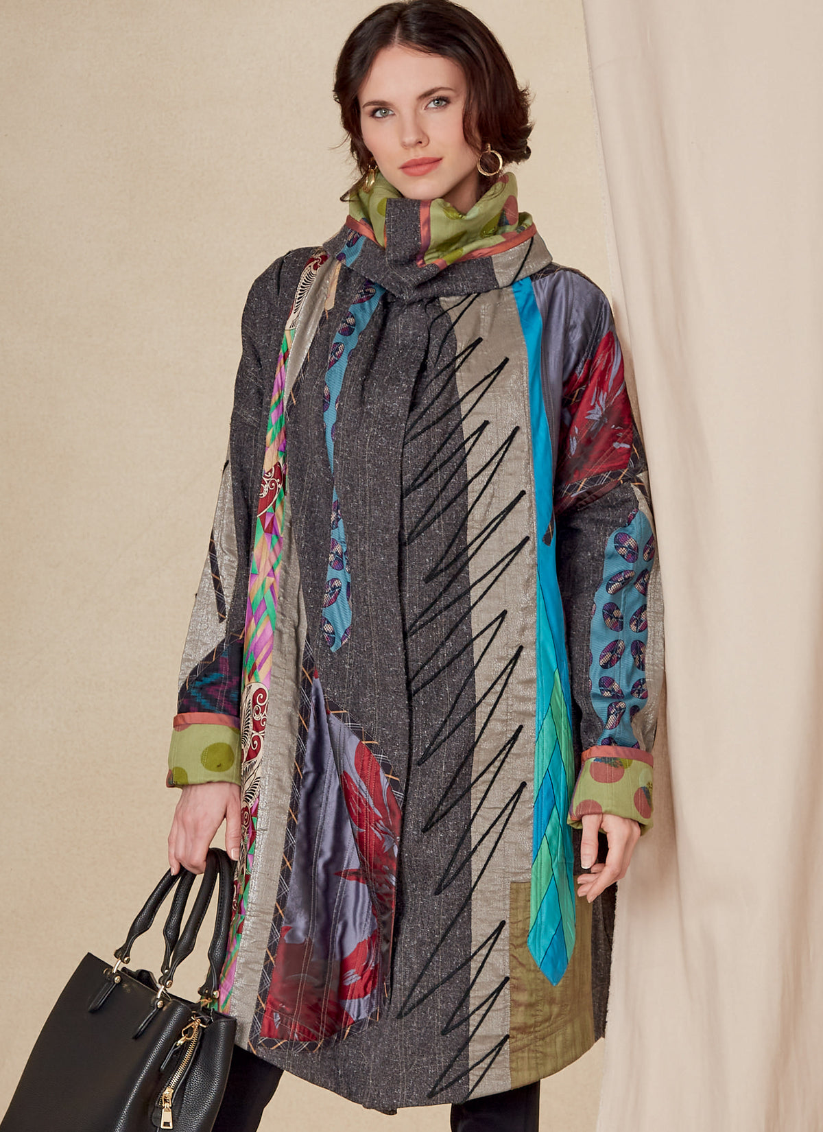 Vogue Patterns V1816 envelope showing a very loose-fitting reversible coat