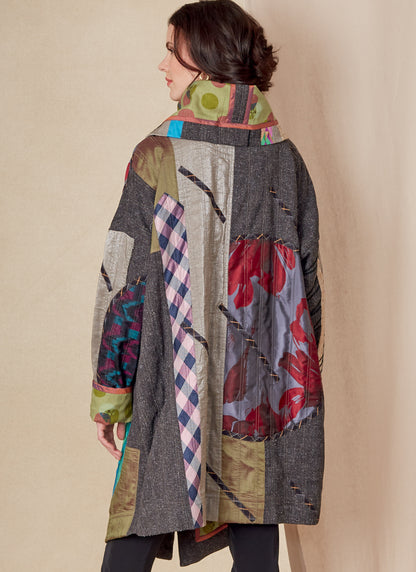 Vogue Patterns V1816 envelope showing a very loose-fitting reversible coat