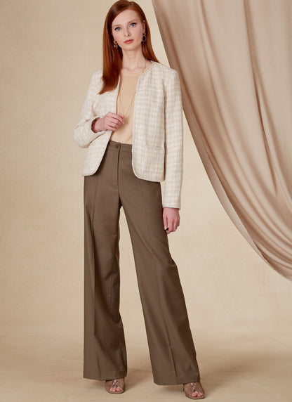 Vogue Patterns V1830 envelope showing a fitted, lined jacket