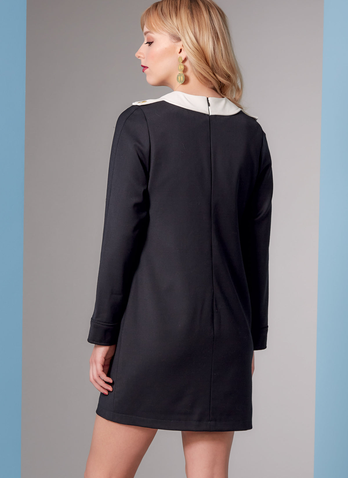 Vogue Patterns V1844 envelope showing a lined, fitted dress