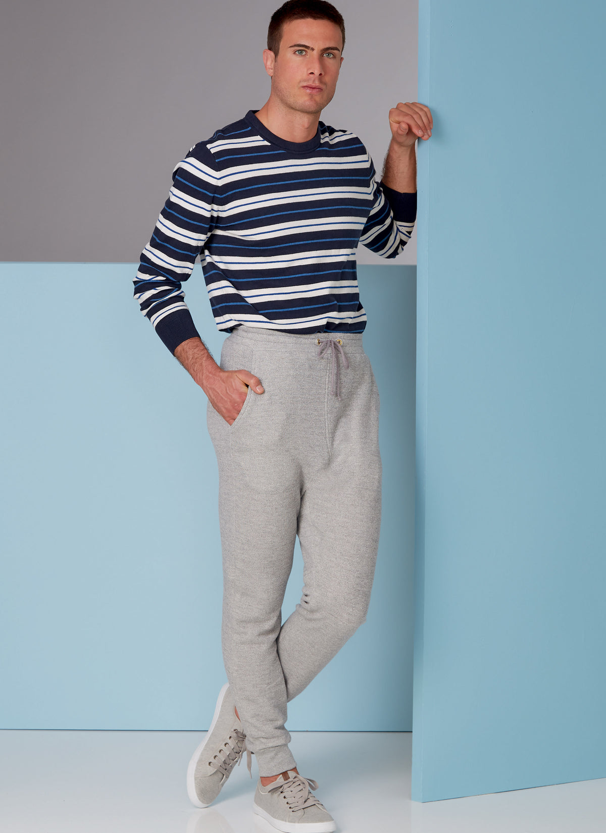 Vogue V1854 pattern envelope showing the jogger trousers designs