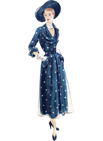 Vogue V1863 pattern envelope showing the vintage 1949 top and skirt designs