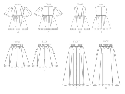 Vogue V1871 pattern envelope showing the peplum top designs