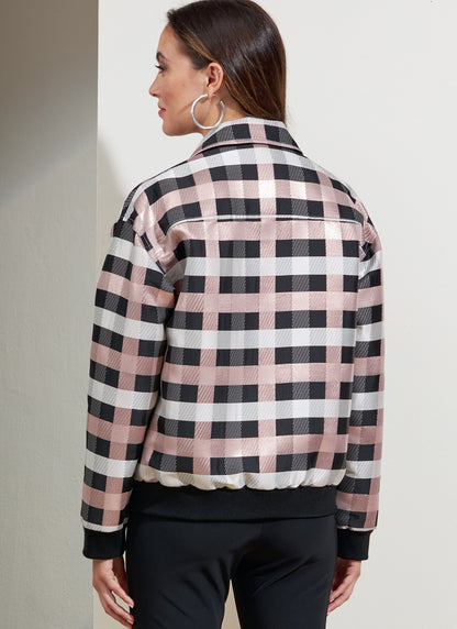 Vogue Patterns V1877 pattern envelope showing the unisex bomber jacket designs