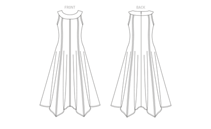 Vogue Patterns V1878 pattern envelope showing the fit and flare dress designs