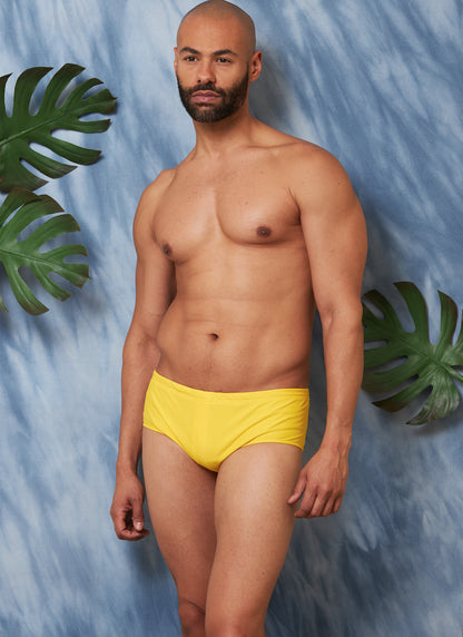 Vogue Patterns V1897 pattern envelope showing the men's swim shorts, briefs and vest designs
