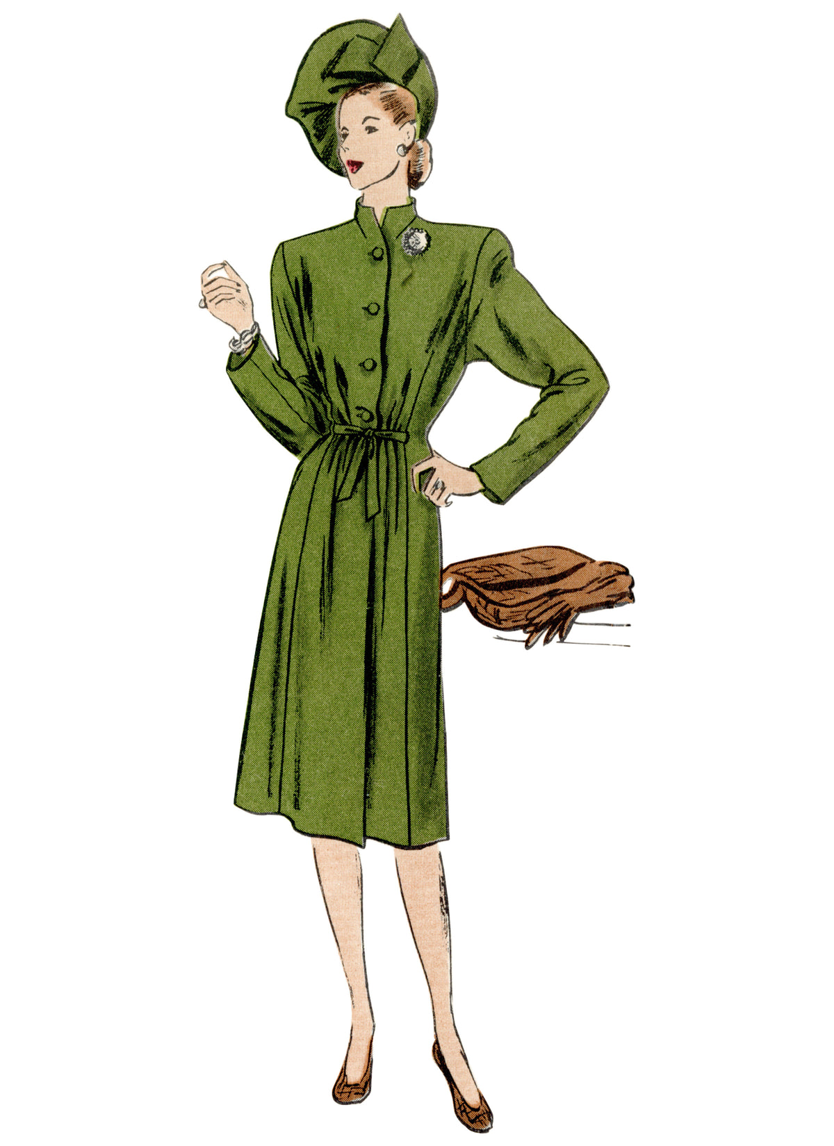 Vogue Patterns V1903 pattern envelope showing the full length coat designs