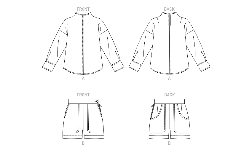 Vogue Patterns V1912 envelope showing the loose-fitting pullover top designs