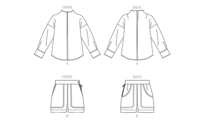 Vogue Patterns V1912 envelope showing the loose-fitting pullover top designs