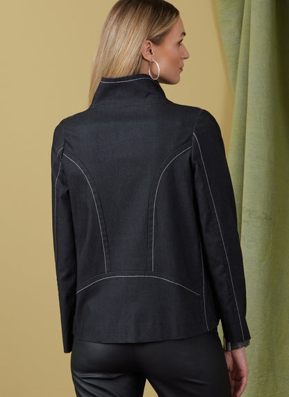 Vogue Patterns V1925 envelope showing the asymmetric zip jacket designs