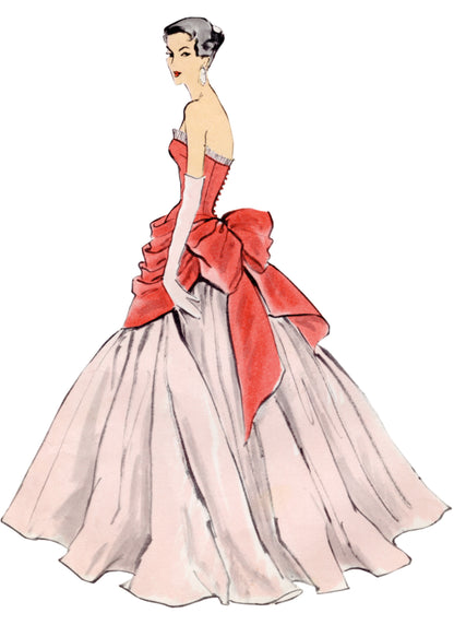 Vogue Patterns V1931 envelope showing the vintage 1957 special occasion design designs