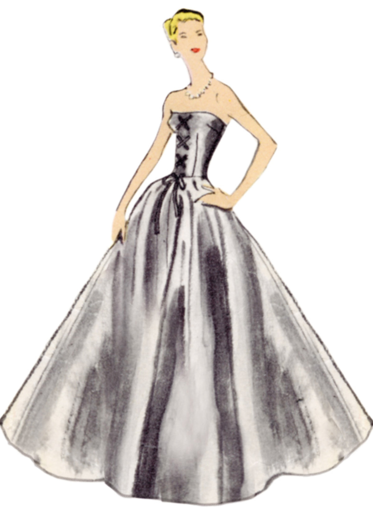 Vogue Patterns V1931 envelope showing the vintage 1957 special occasion design designs