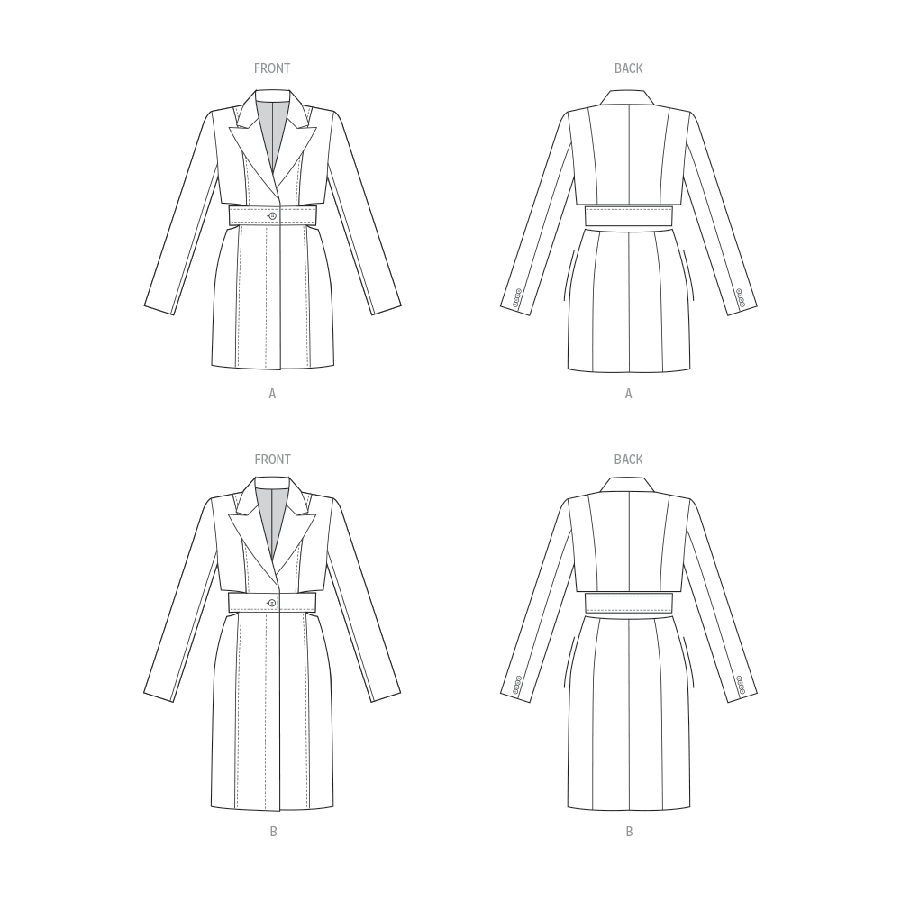 Vogue Patterns V1936 envelope showing the dress with peak lapels