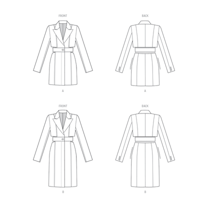 Vogue Patterns V1936 envelope showing the dress with peak lapels