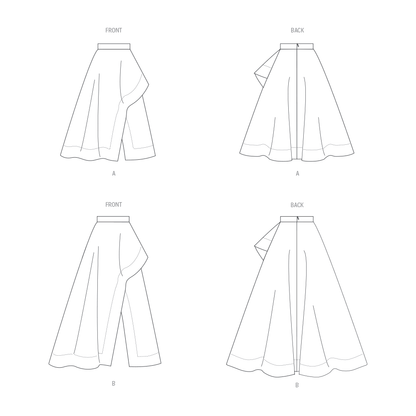Vogue Patterns V1941 envelope showing the full asymmetric skirt