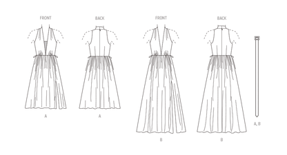 Vogue Patterns V1953 envelope showing the fitted, lined dress