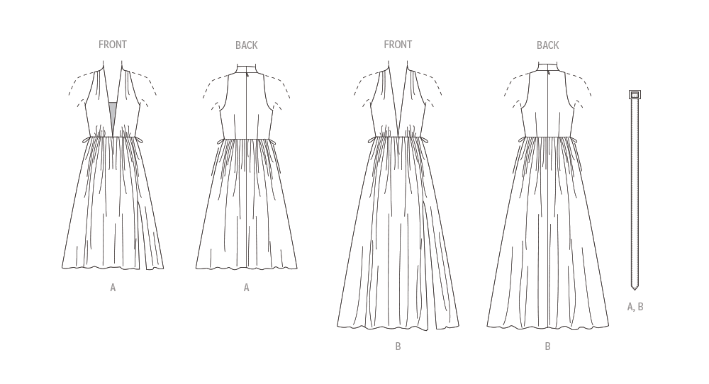 Vogue Patterns V1953 envelope showing the fitted, lined dress