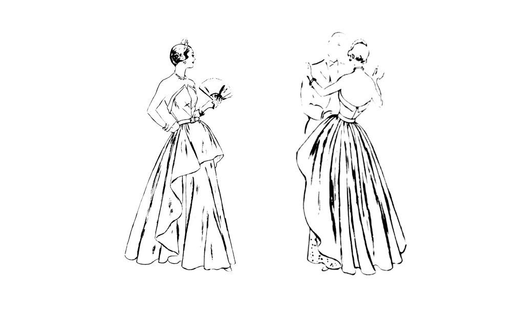 Vogue Patterns V1963 envelope showing the vintage 1948 dress designs