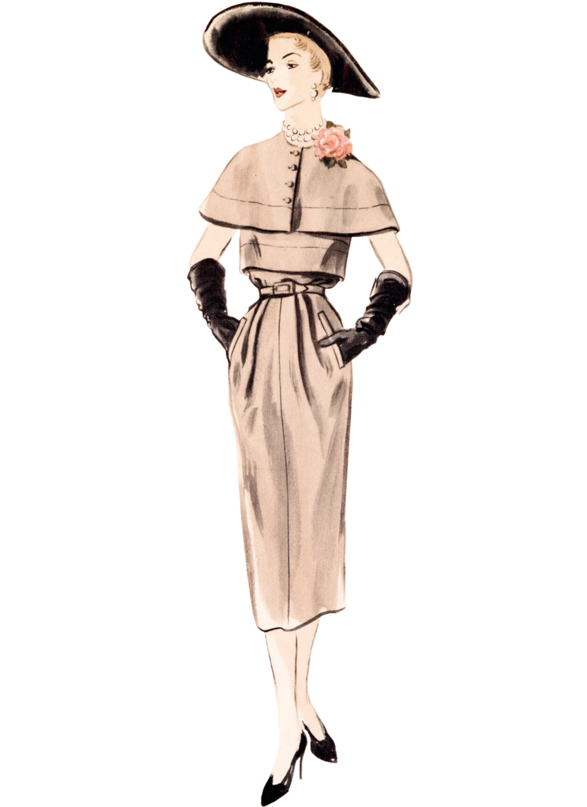 Vogue Patterns V1964 envelope showing the vintage 1950 dress designs