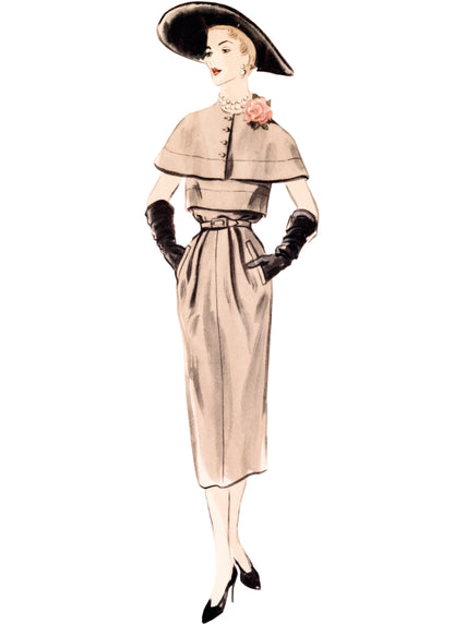 Vogue Patterns V1964 envelope showing the vintage 1950 dress designs