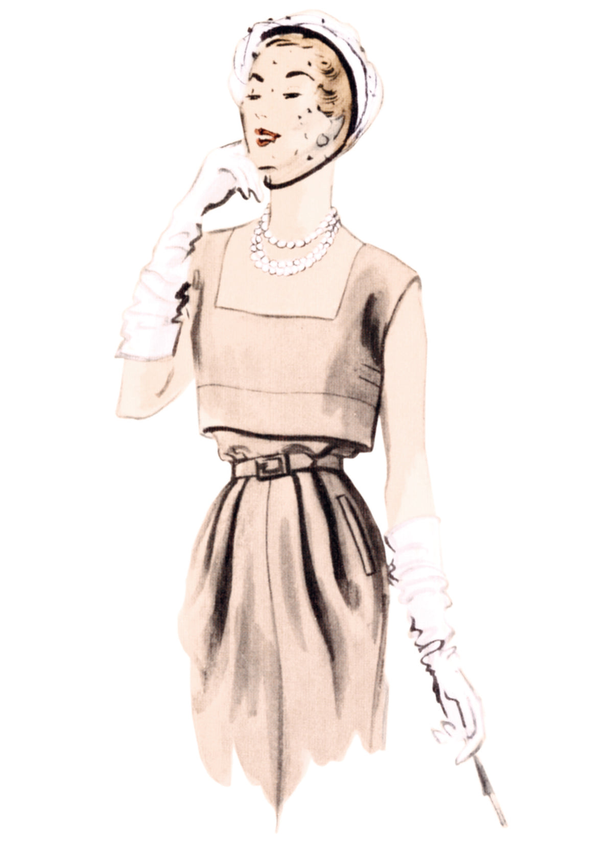 Vogue Patterns V1964 envelope showing the vintage 1950 dress designs