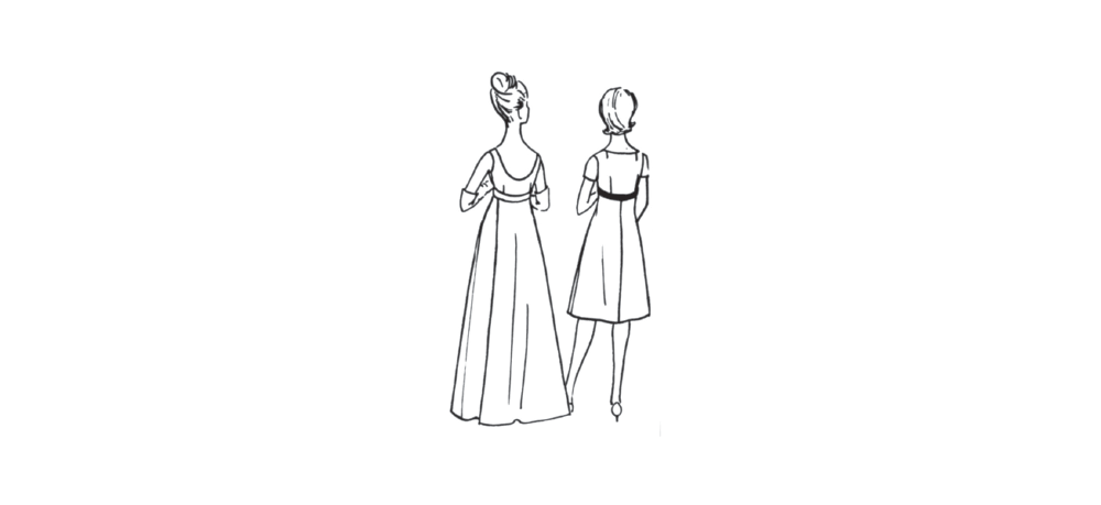 Vogue Patterns V1965 envelope showing the vintage 1963 dress designs