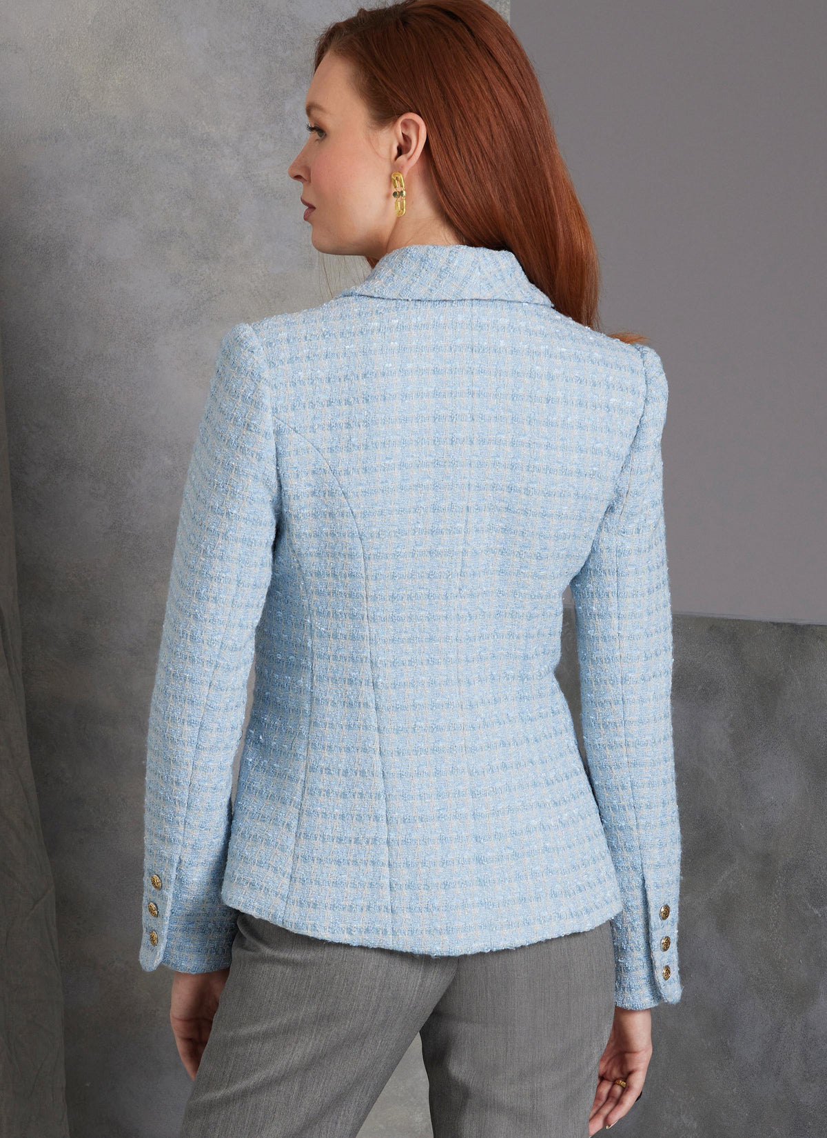 Vogue Patterns V1972 envelope showing the shawl collar jacket designs